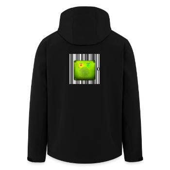 SPOT - PASSIVE - Men’s Recycled Softshell Jacket by Stanley/Stella - black - Back - AI Model Male 185 light (185cm)