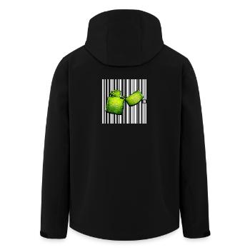 SPOT - RETRO - Men’s Recycled Softshell Jacket by Stanley/Stella - black - Back - AI Model Male 185 light (185cm)