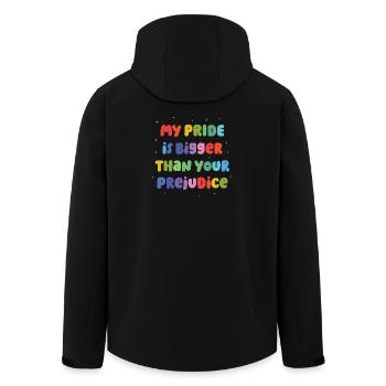 Mois de la fierté LGBT - Ma fierté est plus grande - Veste softshell homme en polyester recyclé Stanley/Stella - noir - Dos - AI Model Male 185 light (185cm)