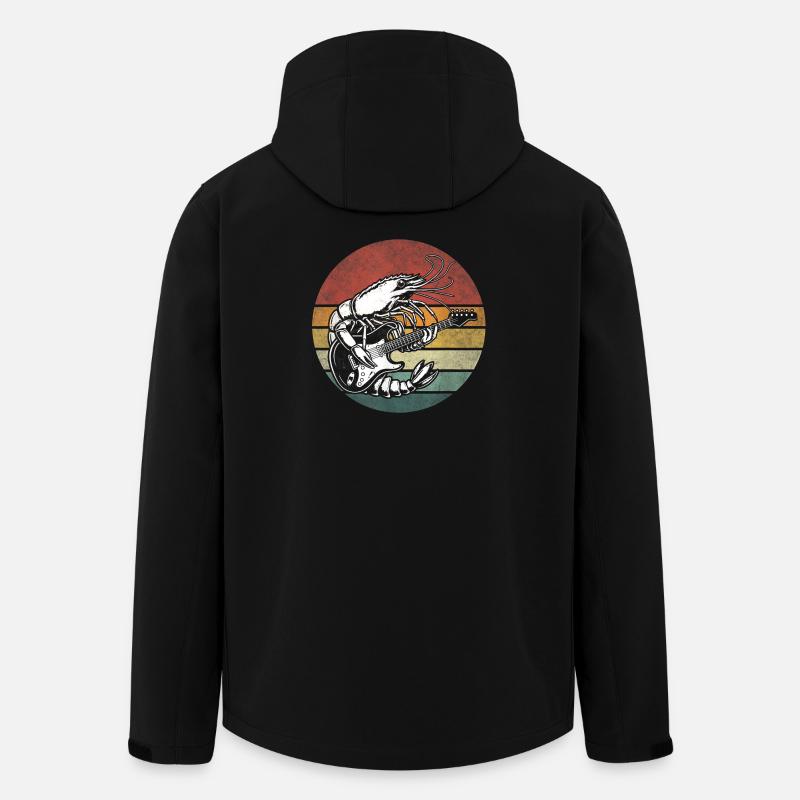 Crayfish Rock Sunset Guitar - Men’s Recycled Softshell Jacket by Stanley/Stella - black