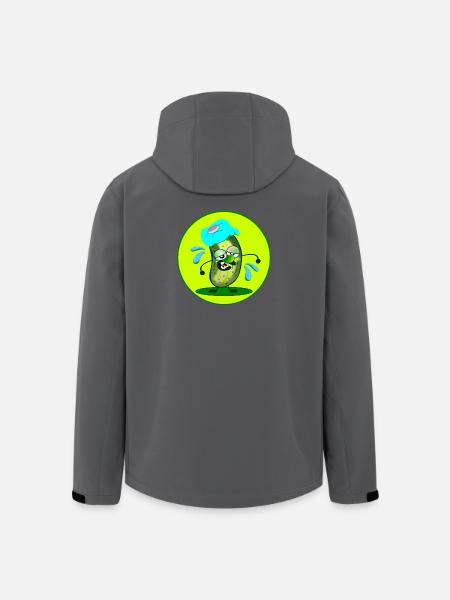 SUEUR D’ÉTÉ CHALEUR CONCOMBRE - Veste softshell homme en polyester recyclé Stanley/Stella - noir