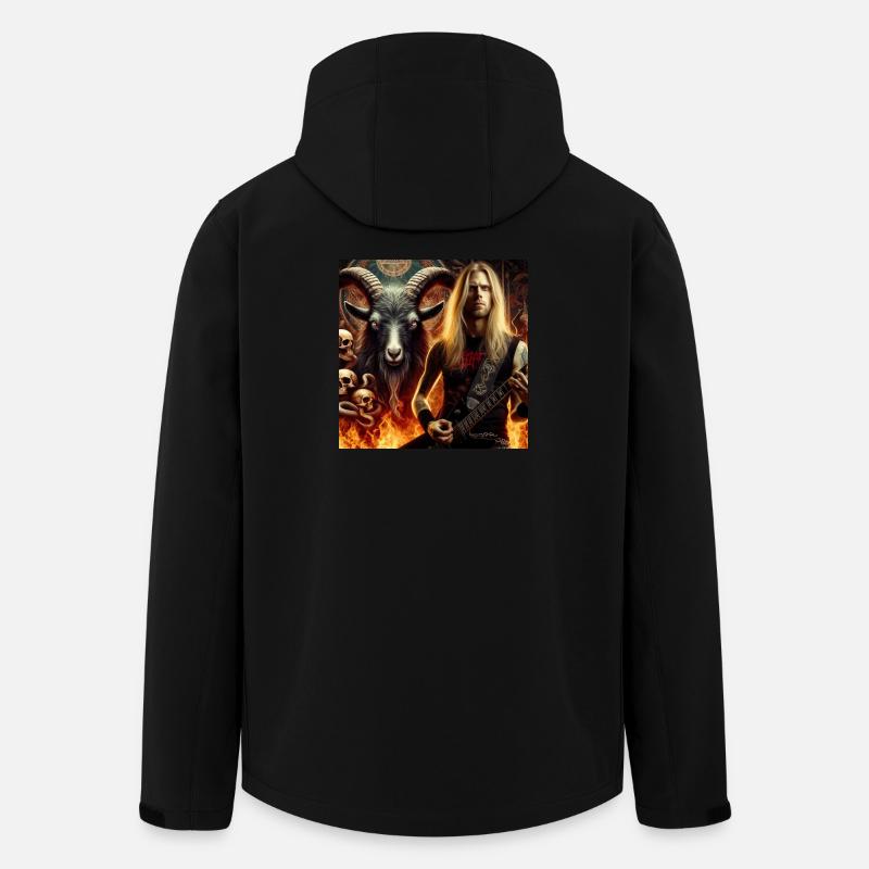 Guitariste infernal - Veste softshell homme en polyester recyclé Stanley/Stella - noir