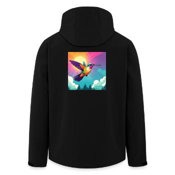 Hummingbird - Men’s Recycled Softshell Jacket by Stanley/Stella - black - Back - AI Model Male 185 light (185cm)