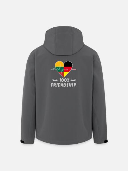 Lithuania and Germany 100% friendship - Men’s Recycled Softshell Jacket by Stanley/Stella - black