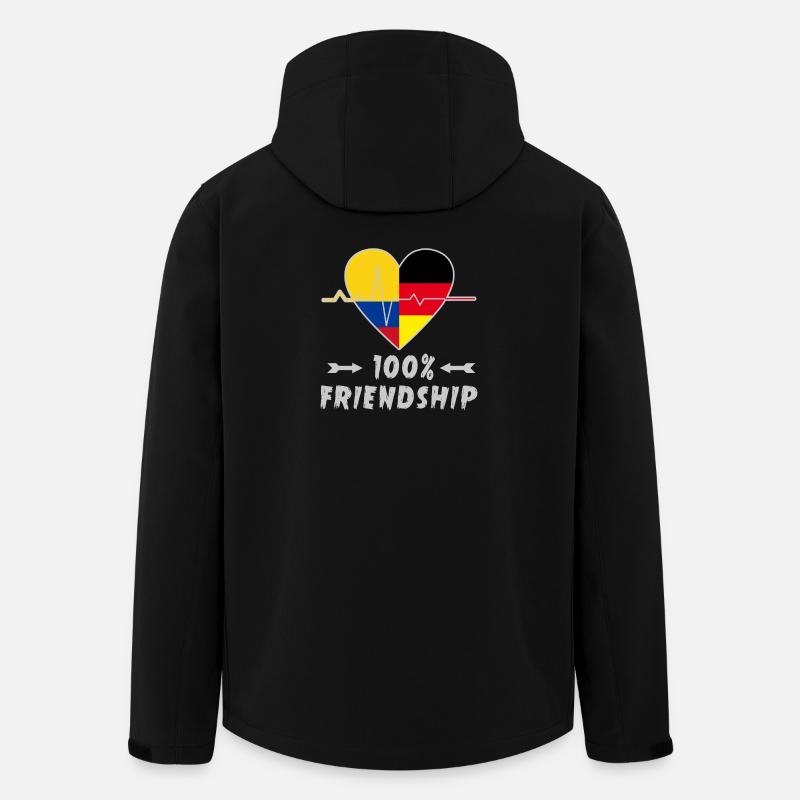 Colombia and Germany 100% friendship - Men’s Recycled Softshell Jacket by Stanley/Stella - black