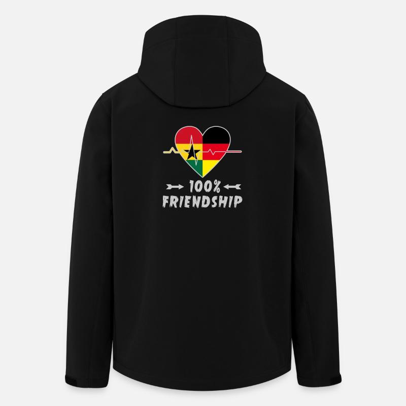 Ghana and Germany 100% friendship - Men’s Recycled Softshell Jacket by Stanley/Stella - black