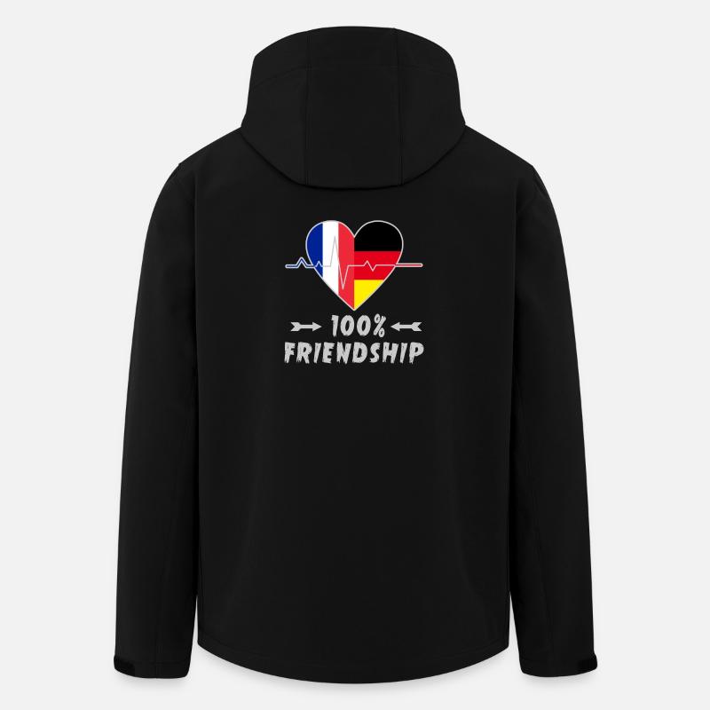 Frankreich und Deutschland 100% Freundschaft - Recycelte Männer Softshell-Jacke von Stanley/Stella - Schwarz