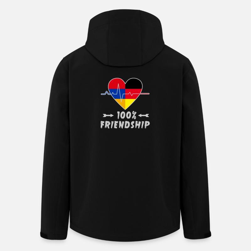 Armenia and Germany 100% friendship - Men’s Recycled Softshell Jacket by Stanley/Stella - black
