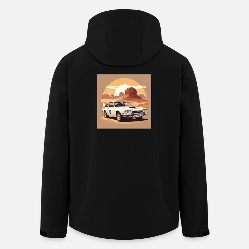Voiture de Rally dans le Désert - Veste softshell homme en polyester recyclé Stanley/Stella - noir