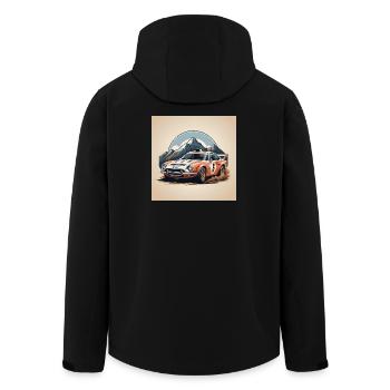 Voiture de Course Rallye Montagne - Veste softshell homme en polyester recyclé Stanley/Stella - noir - Dos - AI Model Male 185 light (185cm)