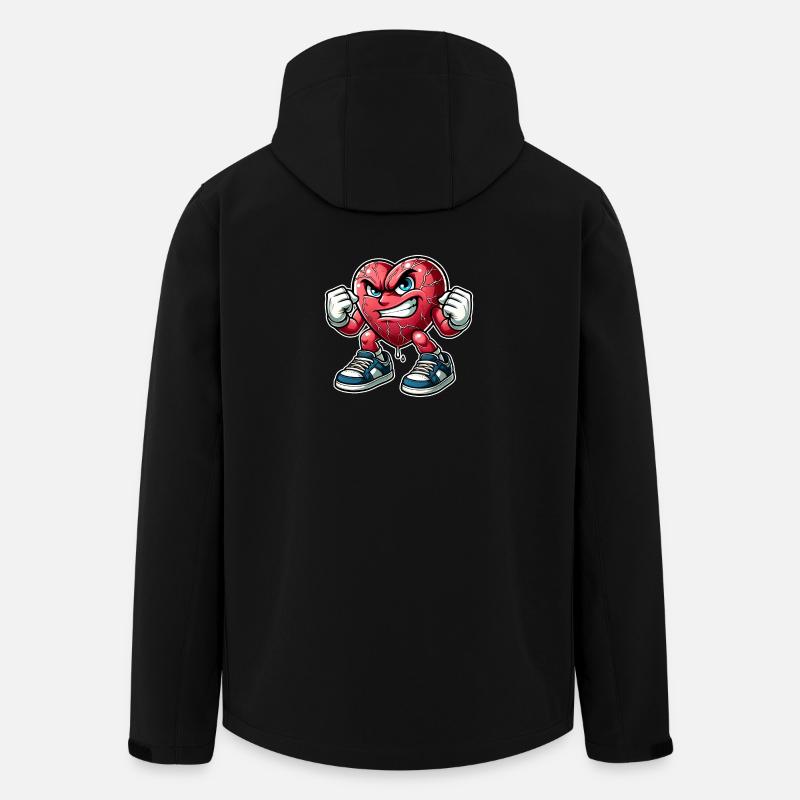 Angry Heart Design - Men’s Recycled Softshell Jacket by Stanley/Stella - black