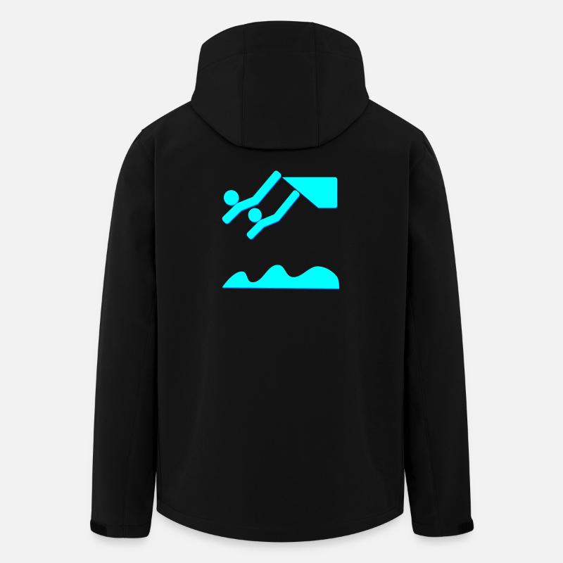 PLONGÉE SYNCHRONISÉE - Veste softshell homme en polyester recyclé Stanley/Stella - noir