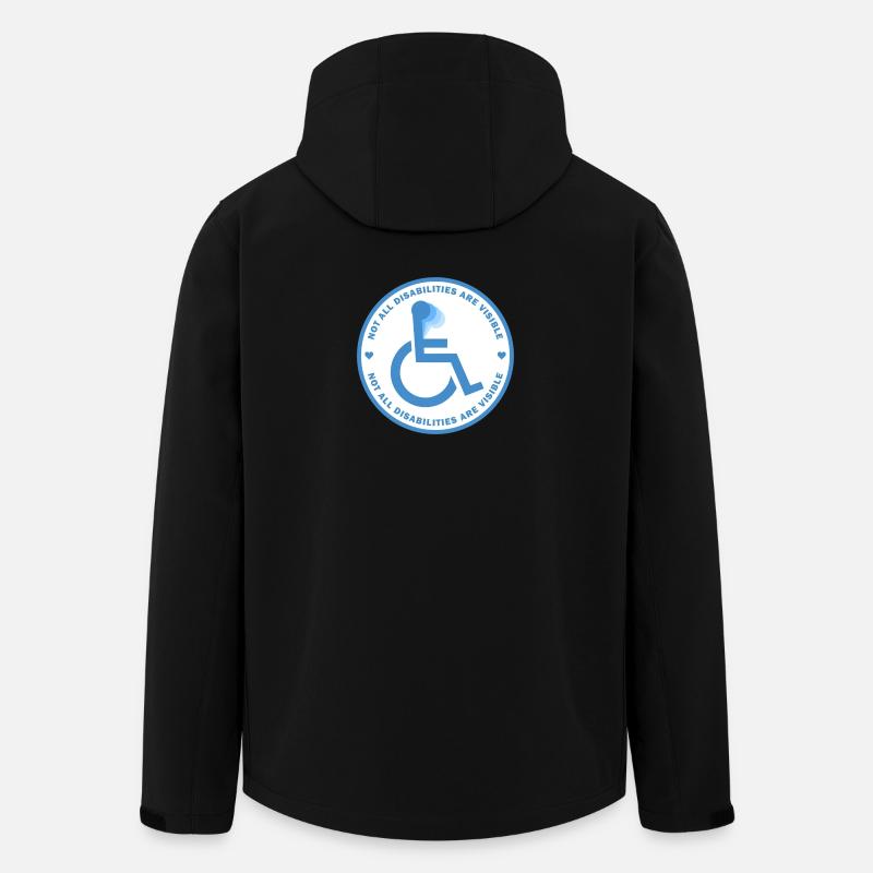 Not All Disabilities Are Visible - Men’s Recycled Softshell Jacket by Stanley/Stella - black