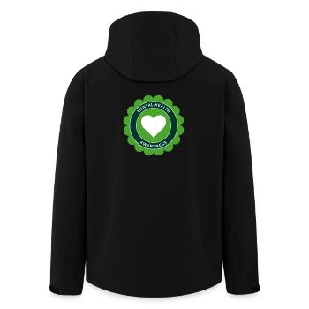 Sensibilisation à la santé mentale - Veste softshell homme en polyester recyclé Stanley/Stella - noir - Dos - AI Model Male 185 light (185cm)