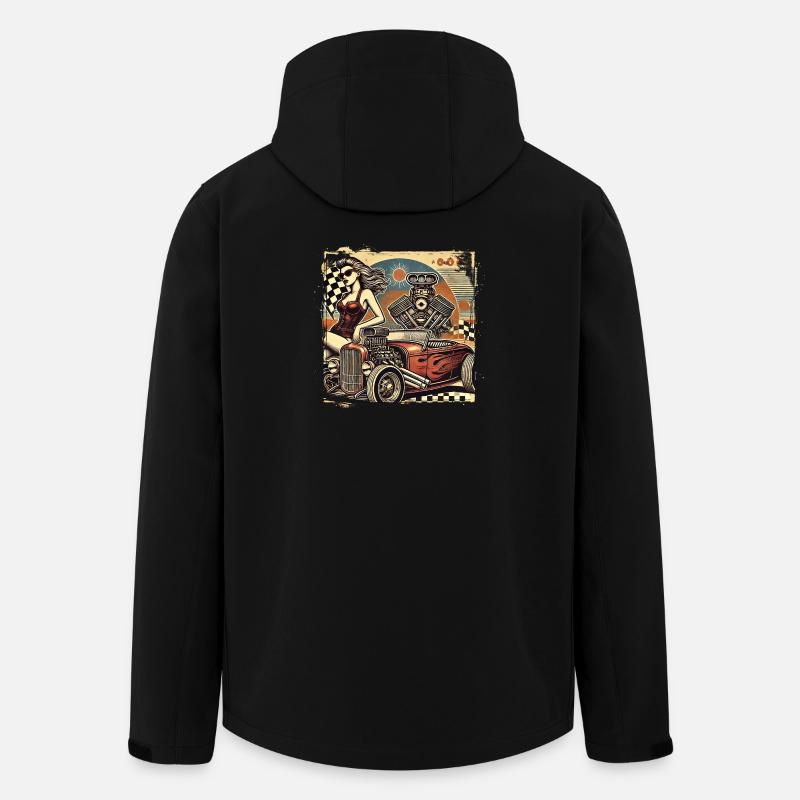 Tuning Hot Rod Design - Men’s Recycled Softshell Jacket by Stanley/Stella - black