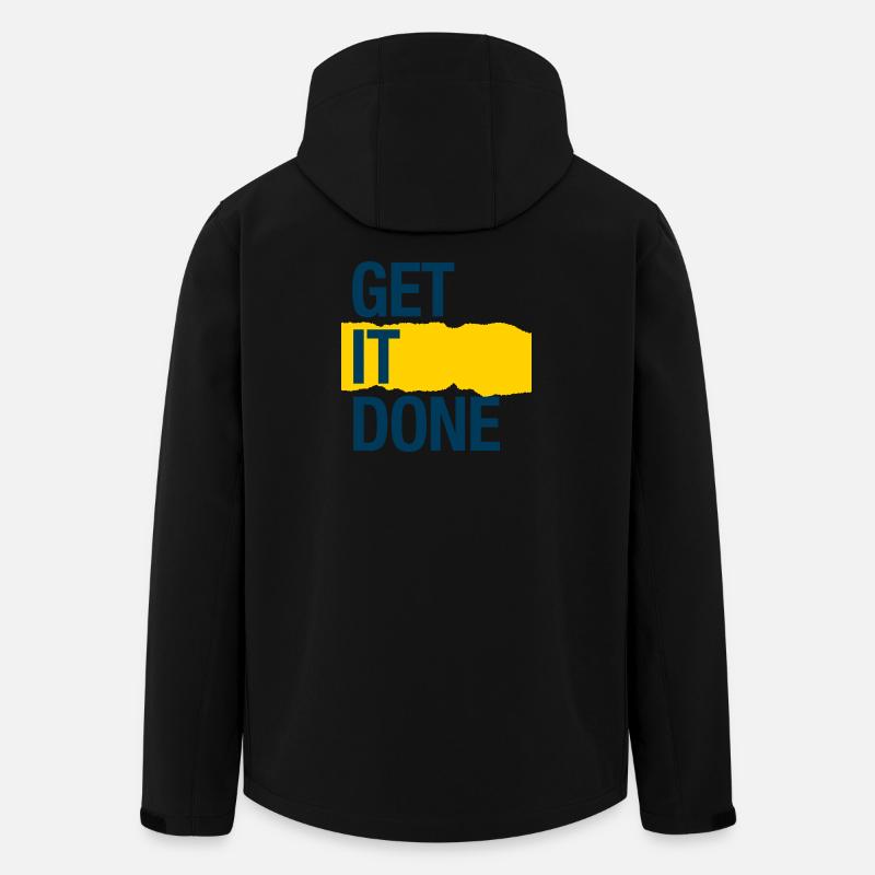 Get it done - Men’s Recycled Softshell Jacket Discoverer by Stanley/Stella - black