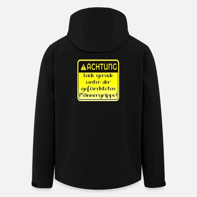 MÄNNERGRIPPE HUMOR - KRANK - Recycelte Männer Softshell-Jacke von Stanley/Stella - Schwarz