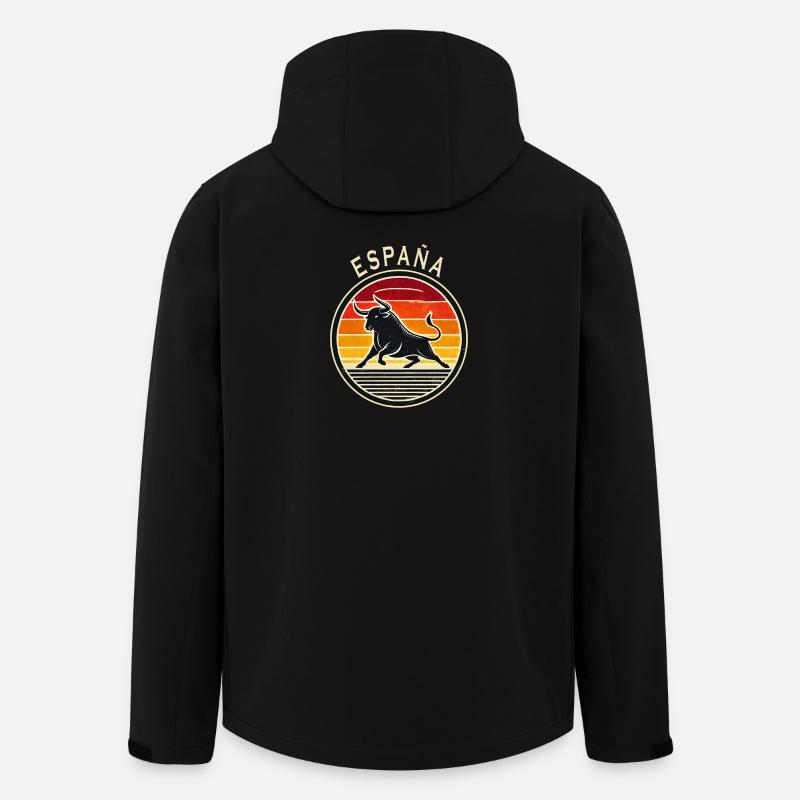 Spanien España Stier Design - Recycelte Männer Softshell-Jacke von Stanley/Stella - Schwarz
