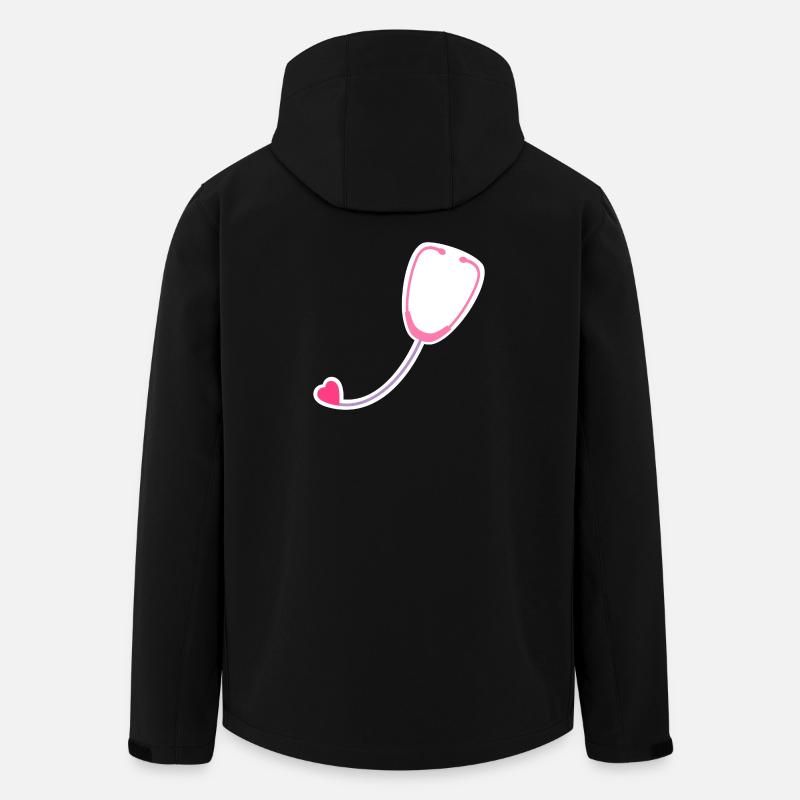 Farbiges Stethoskop - Recycelte Männer Softshell-Jacke von Stanley/Stella - Schwarz