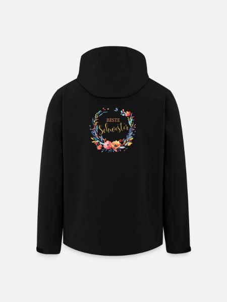 Beste Schwester! Personalisierbares Design - Recycelte Männer Softshell-Jacke von Stanley/Stella - Schwarz