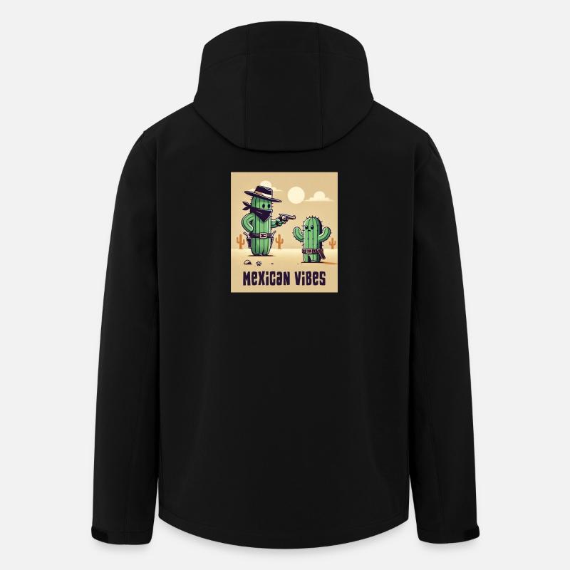 Mexico cactus design - Men’s Recycled Softshell Jacket by Stanley/Stella - black