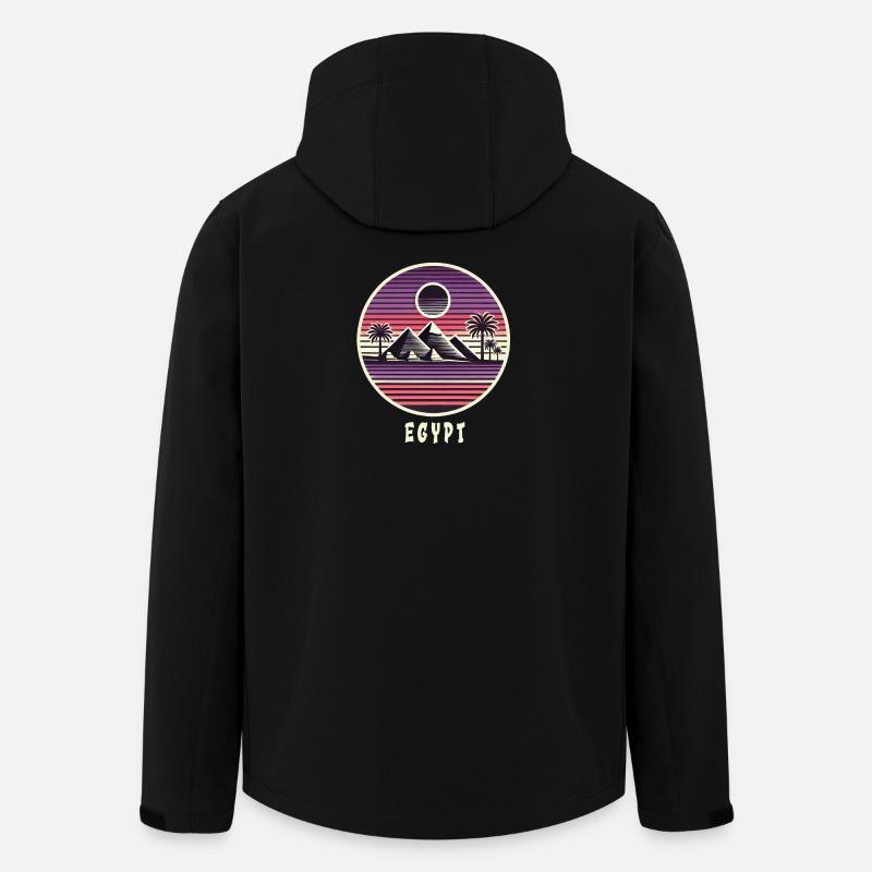 Ägypten Pyramiden Design - Recycelte Männer Softshell-Jacke von Stanley/Stella - Schwarz