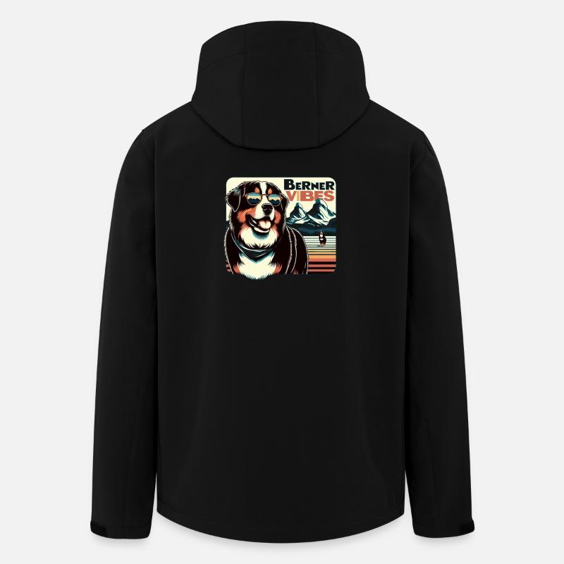 Bouvier bernois - Veste softshell homme en polyester recyclé Stanley/Stella - noir