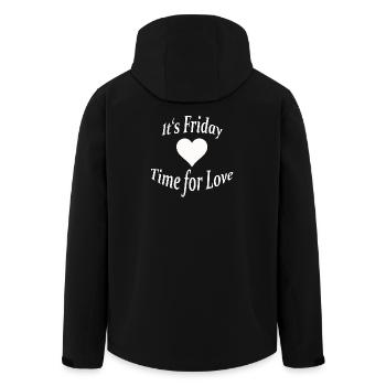 IT'S FRIDAY - Men’s Recycled Softshell Jacket by Stanley/Stella - black - Back - AI Model Male 185 light (185cm)