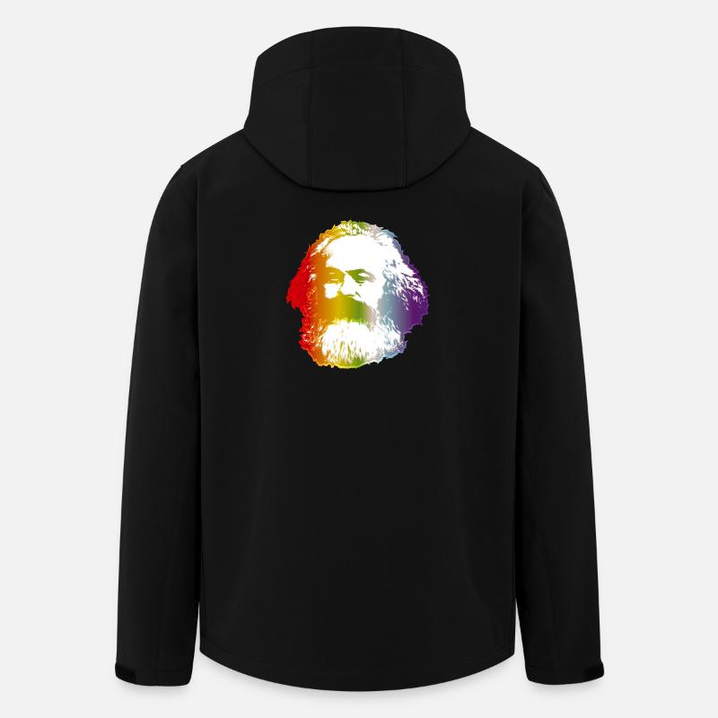 Regenbogen-Marx - Recycelte Männer Softshell-Jacke von Stanley/Stella - Schwarz