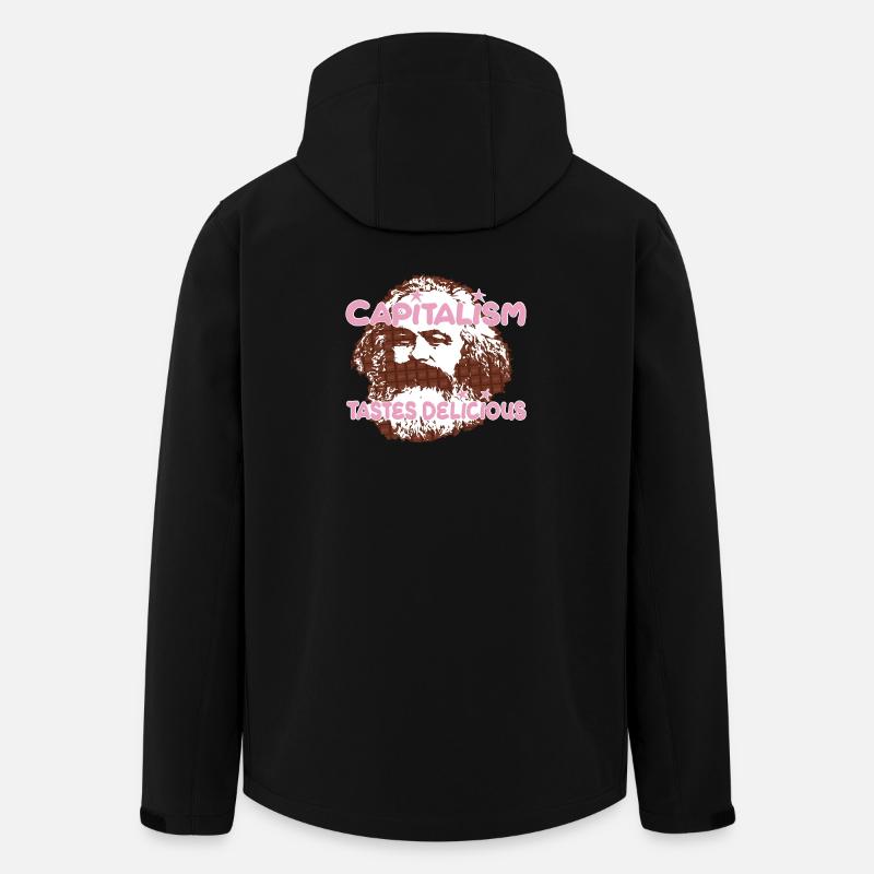 Kapitalismus Schoko Pop Art Schoko-Marx - Recycelte Männer Softshell-Jacke von Stanley/Stella - Schwarz