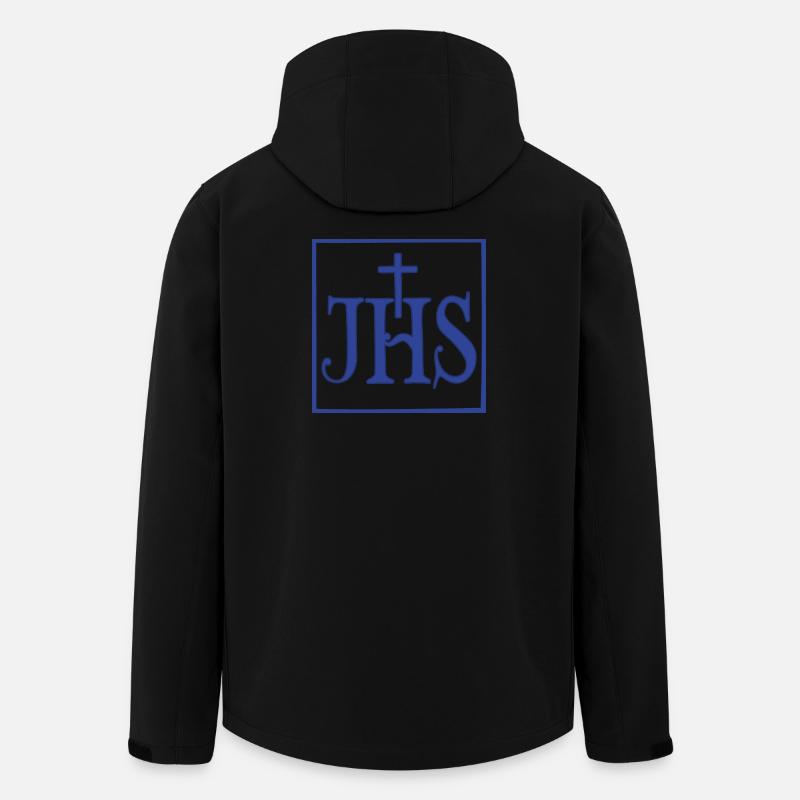 Iesus Hominum Salvator - Recycelte Männer Softshell-Jacke von Stanley/Stella - Schwarz