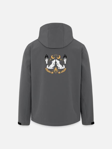 Lunar Wolves Emblem - Men’s Recycled Softshell Jacket by Stanley/Stella - black