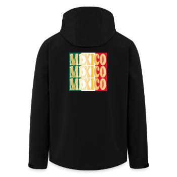 Mexiko Mexikanisch Mexiko - Recycelte Männer Softshell-Jacke von Stanley/Stella - Schwarz - Hinten - AI Model Male 185 light (185cm)