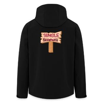 BEZIEHUNG SINGLE SPRÜCHE - Recycelte Männer Softshell-Jacke von Stanley/Stella - Schwarz - Hinten - AI Model Male 185 light (185cm)