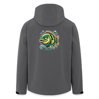 Design Perch River Bass - Veste softshell homme en polyester recyclé Stanley/Stella - charbon - Dos - AI Model Male 185 light (185cm)