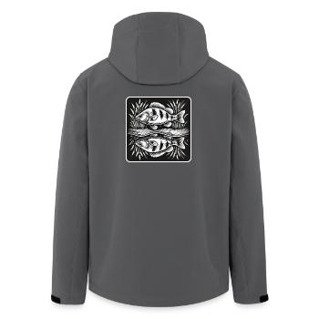 Perche, poisson, ange - Veste softshell homme en polyester recyclé Stanley/Stella - charbon - Dos - AI Model Male 185 light (185cm)