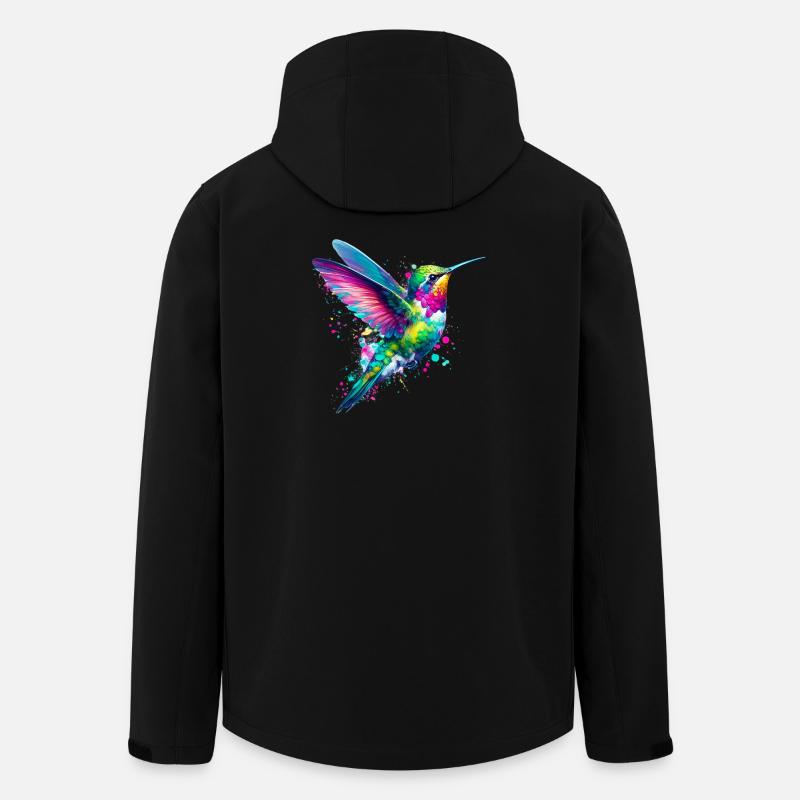 Kolibri - Recycelte Männer Softshell-Jacke von Stanley/Stella - Schwarz