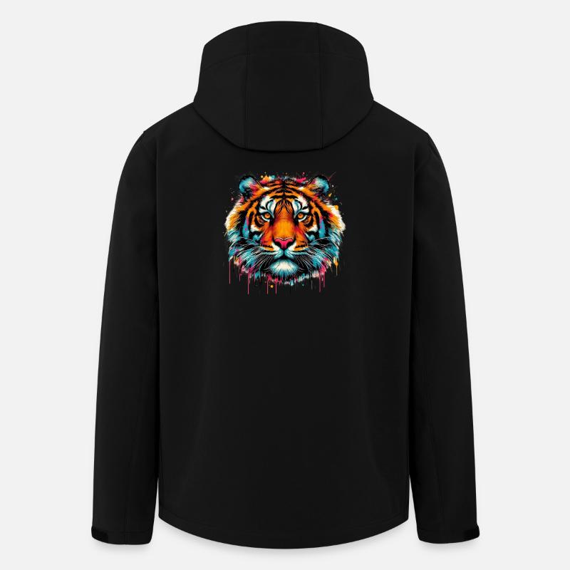Tiger - Recycelte Männer Softshell-Jacke von Stanley/Stella - Schwarz
