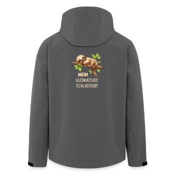 Mein Ultimatives Faultier Schlafshirt Tier Pyjama - Recycelte Männer Softshell-Jacke von Stanley/Stella - Anthrazit - Hinten - AI Model Male 185 light (185cm)