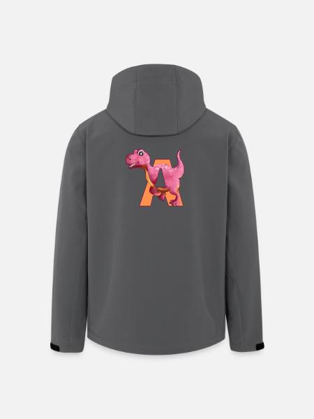 A - DINOSAUR, customizable - Men’s Recycled Softshell Jacket by Stanley/Stella - black