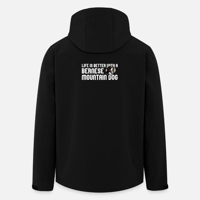 Berner Sennenhund - Recycelte Männer Softshell-Jacke von Stanley/Stella - Schwarz