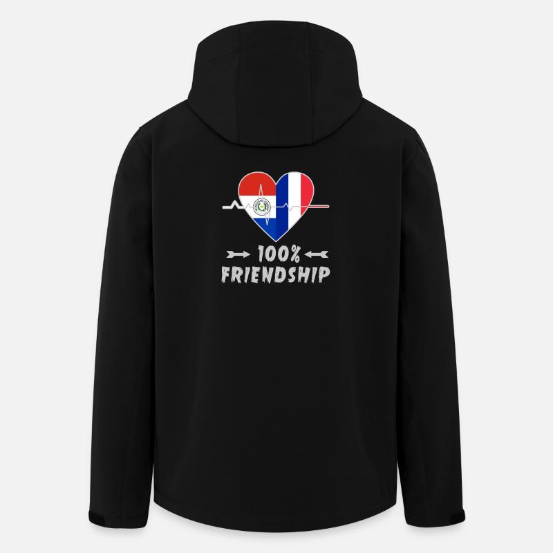 Paraguay und Frankreich 100% Freundschaft - Recycelte Männer Softshell-Jacke von Stanley/Stella - Schwarz
