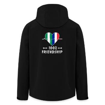Nigeria and France 100% friendship - Men’s Recycled Softshell Jacket by Stanley/Stella - black - Back - AI Model Male 185 light (185cm)