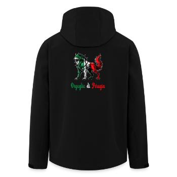 Der stolz von Perugia Italien Flagge - Recycelte Männer Softshell-Jacke von Stanley/Stella - Schwarz - Hinten - AI Model Male 185 light (185cm)