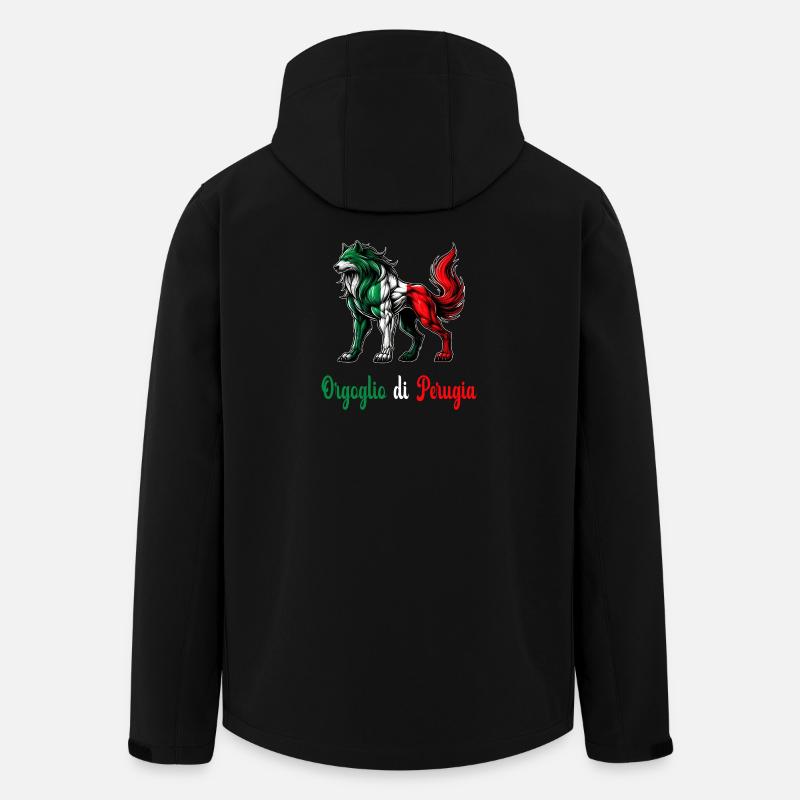 Der stolz von Perugia Italien Flagge - Recycelte Männer Softshell-Jacke von Stanley/Stella - Schwarz