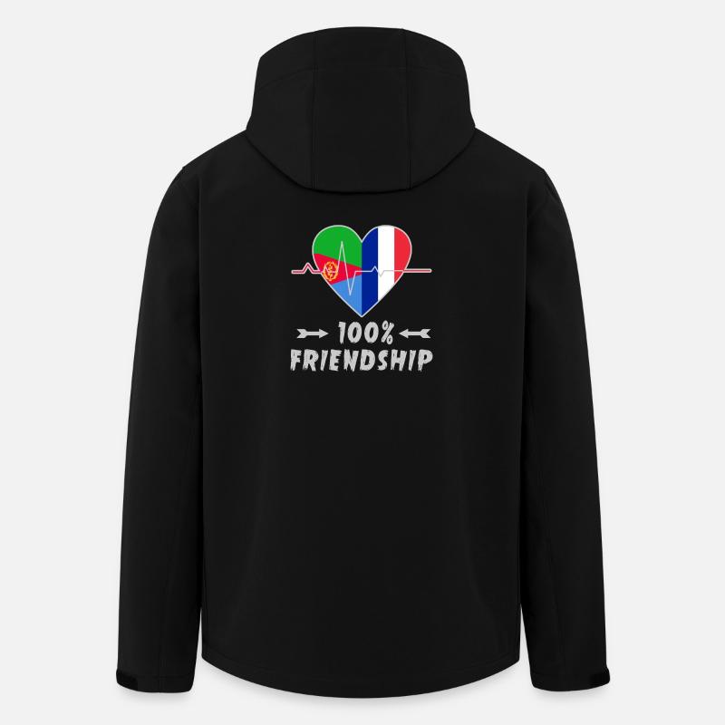 Eritrea und Frankreich 100% Freundschaft - Recycelte Männer Softshell-Jacke von Stanley/Stella - Schwarz