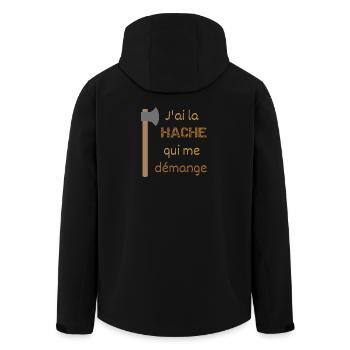 J'ai la hache qui me démange - Veste softshell homme en polyester recyclé Stanley/Stella - noir - Dos - AI Model Male 185 light (185cm)