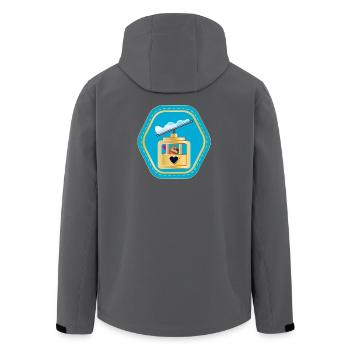 WASSERSCHWEINE SKISPORT GONDELBAHNKABINE - Recycelte Männer Softshell-Jacke von Stanley/Stella - Schwarz - Hinten - AI Model Male 185 light (185cm)