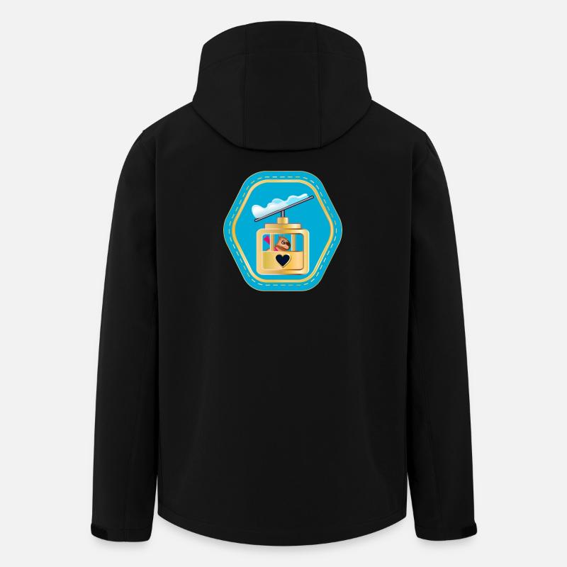 CAPYBARAS SKIING GONDOLA CABIN - Men’s Recycled Softshell Jacket by Stanley/Stella - black