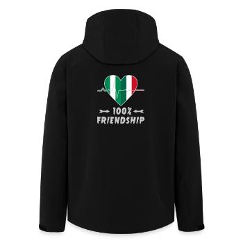 Nigeria and Italy 100% friendship - Men’s Recycled Softshell Jacket by Stanley/Stella - black - Back - AI Model Male 185 light (185cm)